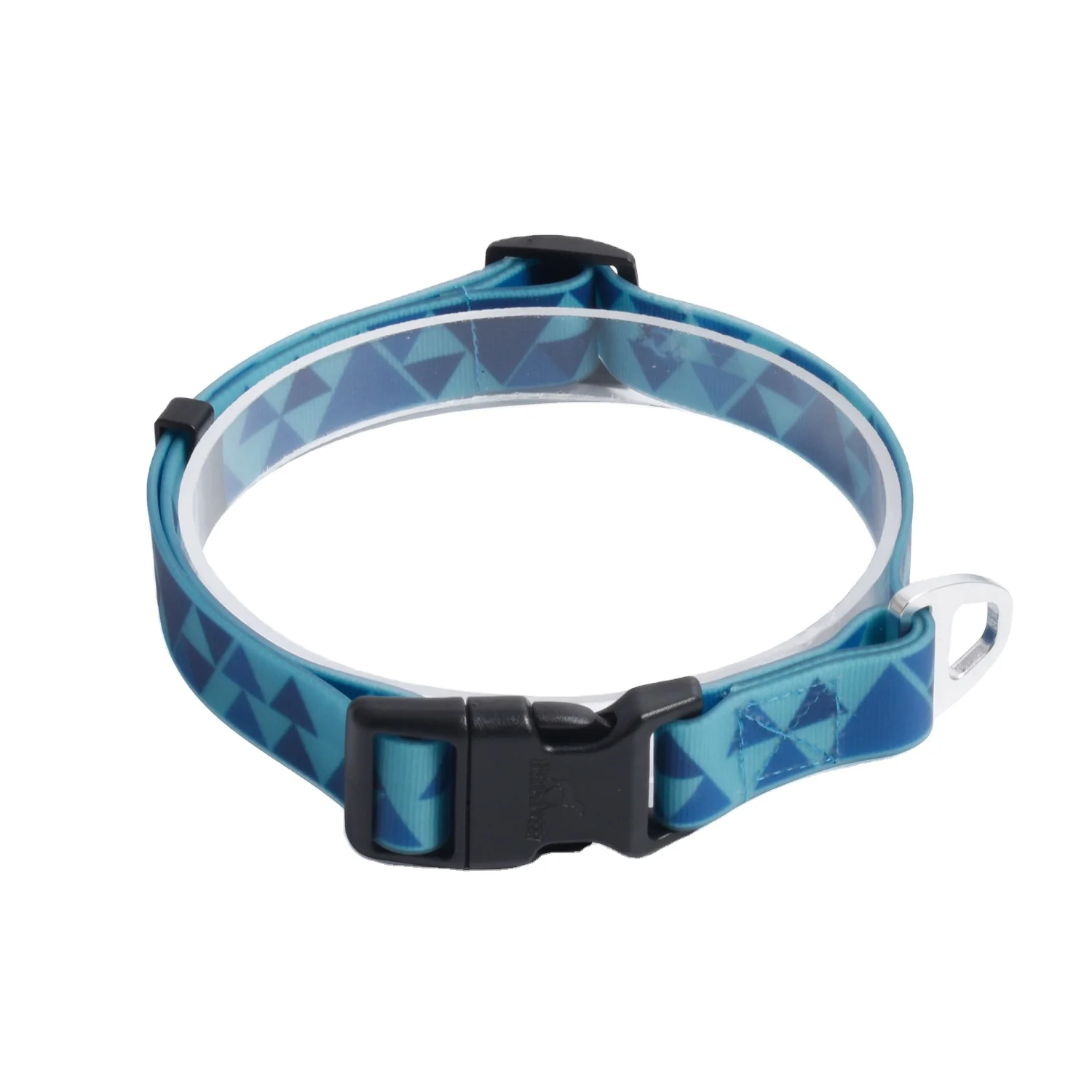 

BlackDoggy Designer Pet Accessories PVC Dog Waterproof Collar and Leash Set, Sky blue