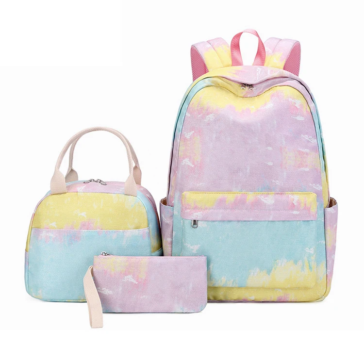 

Lightweight Water Resistant Rainbow Backpacks For Kids Girls Women Cute Children Princes School Book Bags