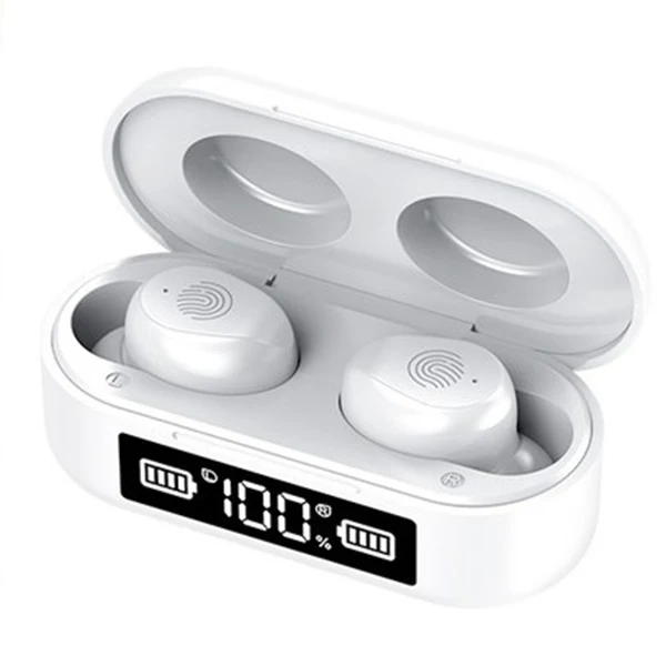 

Amazon Hot Selling Noise Cancelling F9 BT Wireless Earbuds With Power Bank Battery Display Earphone