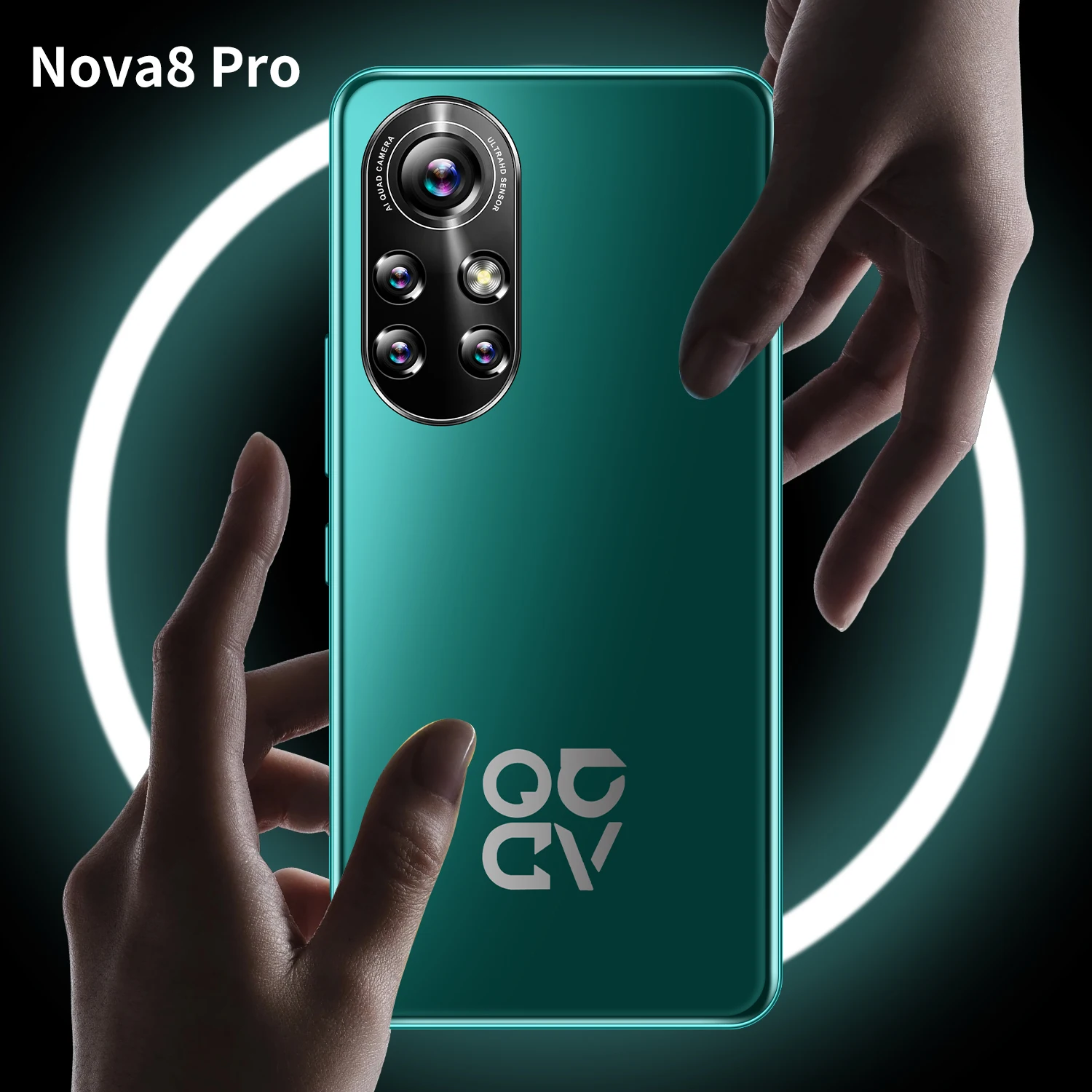 

NO1 Sales Nova8 pro 6.1Inch Face unlock phones 8GB+128GB phones 4G 5G Android 10.0 Smart Mobile phones, Black,blue,green