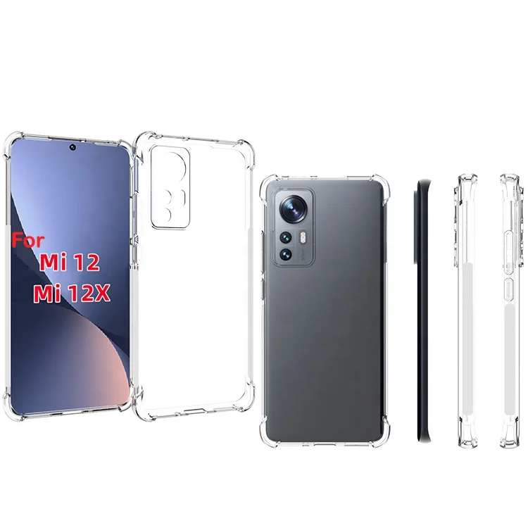 

2022 New Arrivals For Xiaomi Mi 12 12X Crystal Clear Soft Tpu Shockproof Case