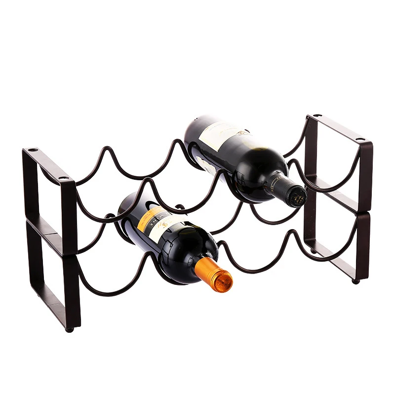 

Durable Iron Wine Bottle Holders Creative Practical Home Living Room Decorative Cabinet Wine Display Storage Racks Bar Wine Rack