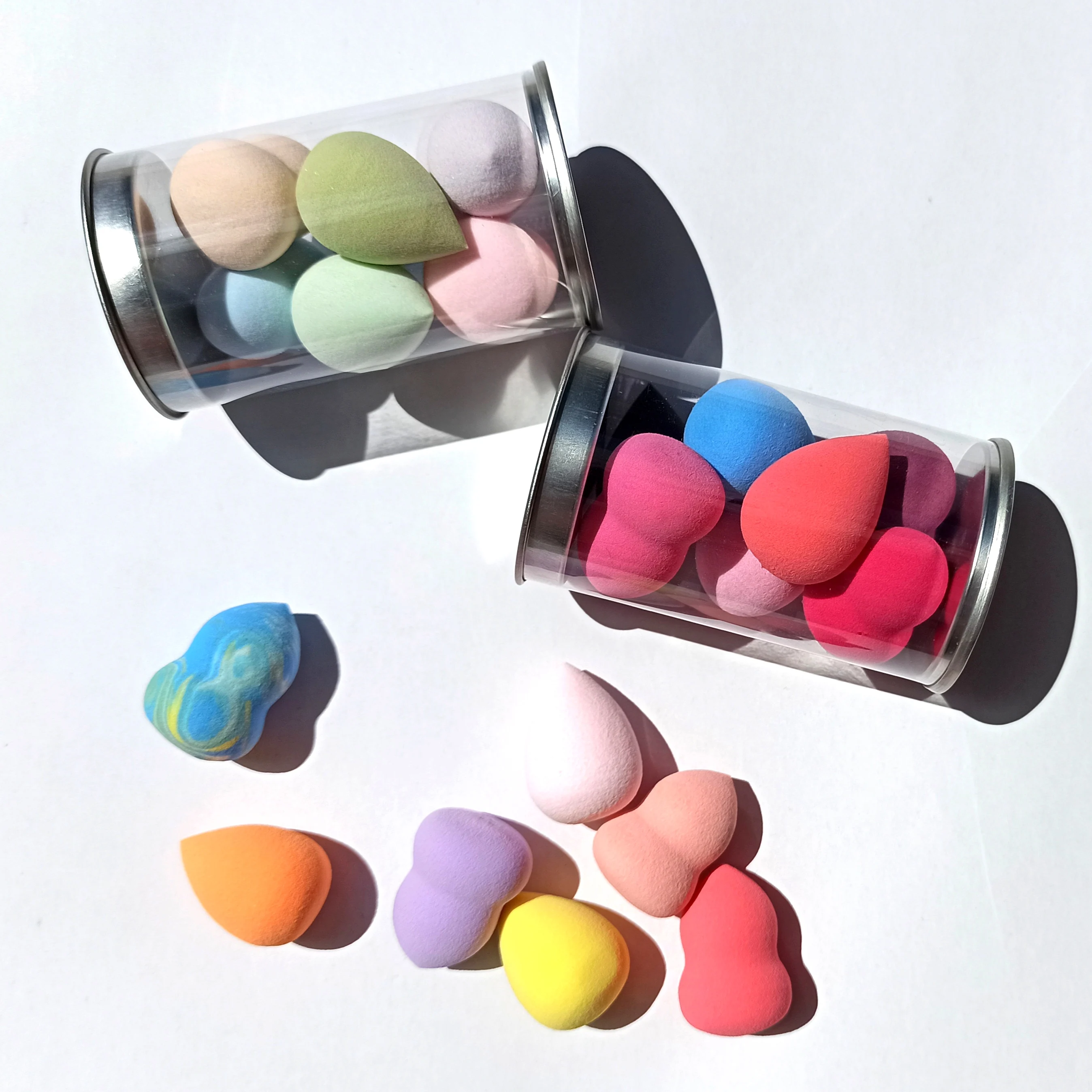 

Beaumaker 2021 New mini Spoge Esponjas Blender Beauty Puff Latex Free 20*30 makeup sponges pretty colours, 3 colors for option