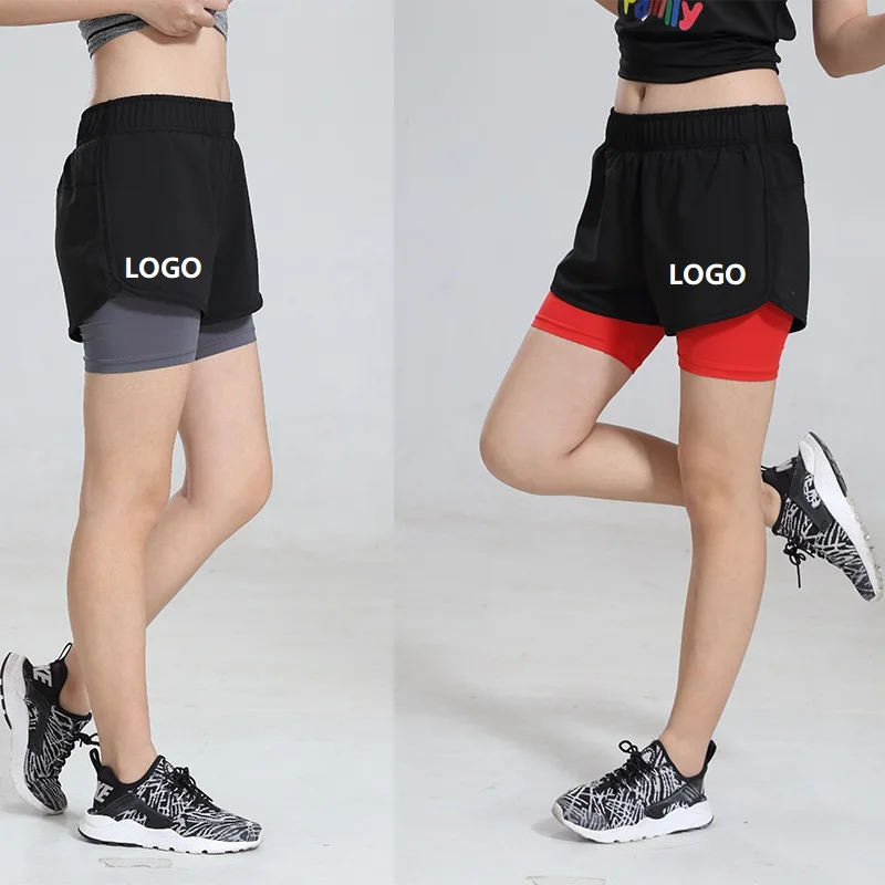 

Vedo GYM Shorts Dropshipping Custom Logo Polyester 2PC in 1 Anti-Glare Running Tennis GYM Activewear Jogger Women Sweat Shorts, Picture shows