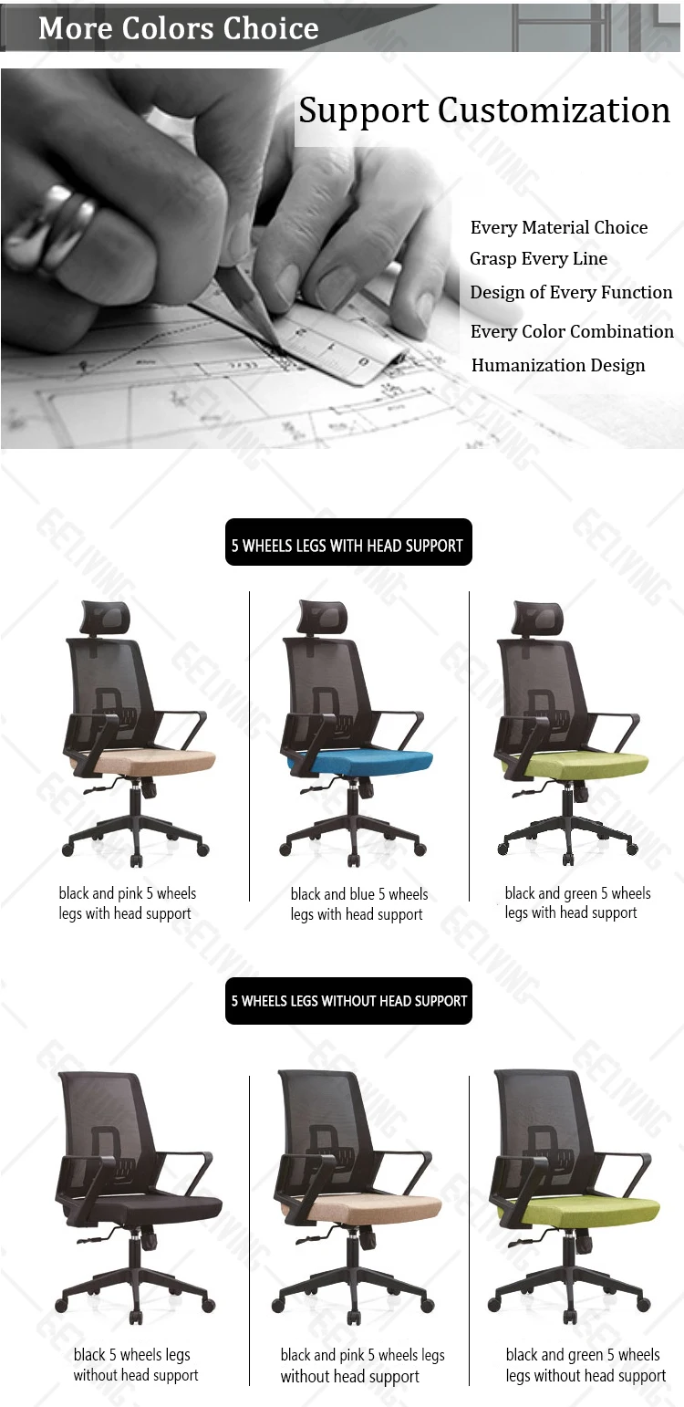 Ergonomic High Back Executive Chair Swivel Mesh Office Chair With Adjustable Headrest