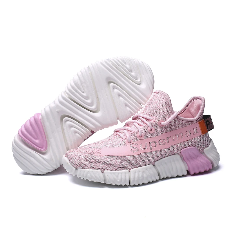 

Fancy design Light weight breathable women casual walking shoe men sports shoes running