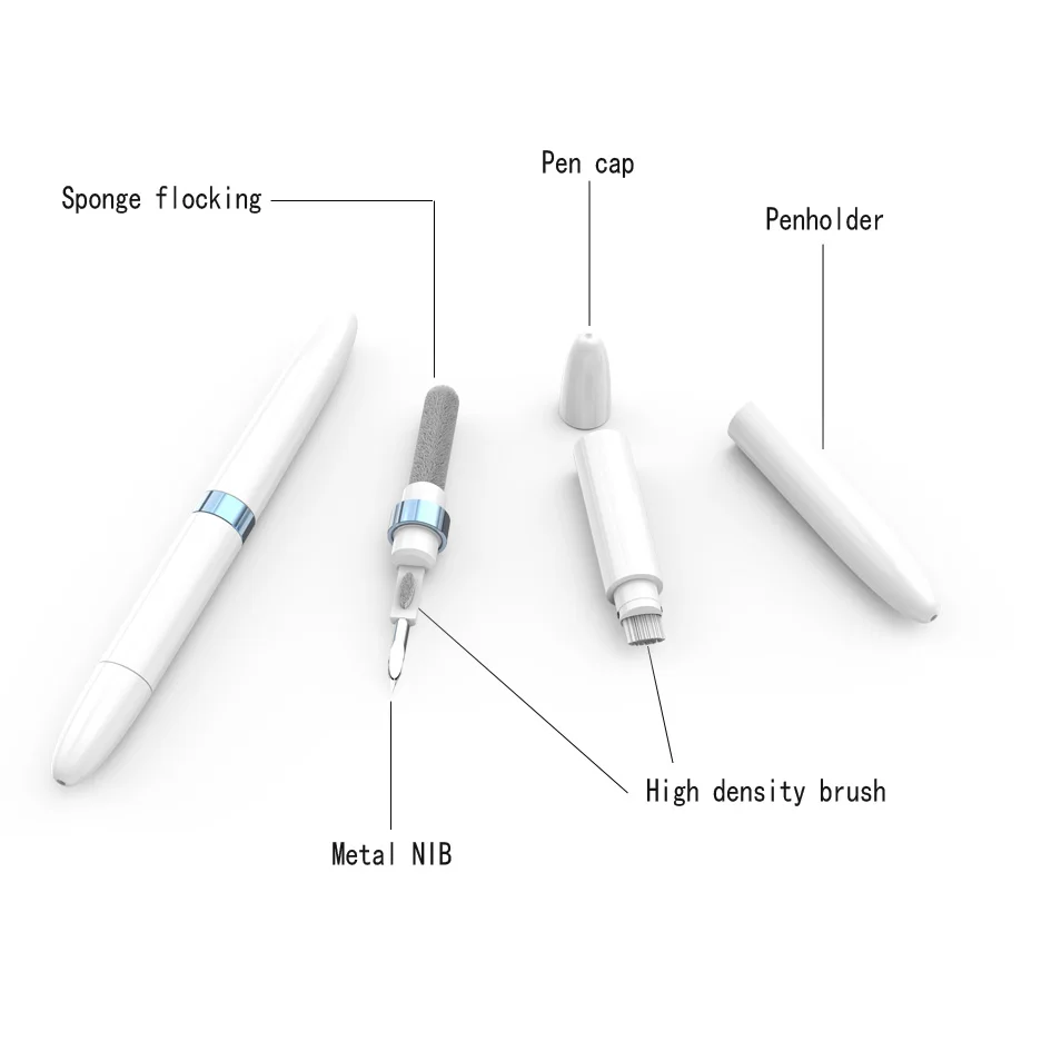 

5 in 1 Keyboard Ipod Earbud Airpods Headphone Multifunctional Cleaning Pen Brush, Blue