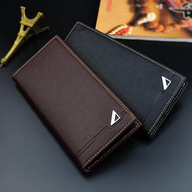 

Luxury Long Zipper Travel Leather Wallet for Men Big Capacity Clutch Men's Purse Wallet