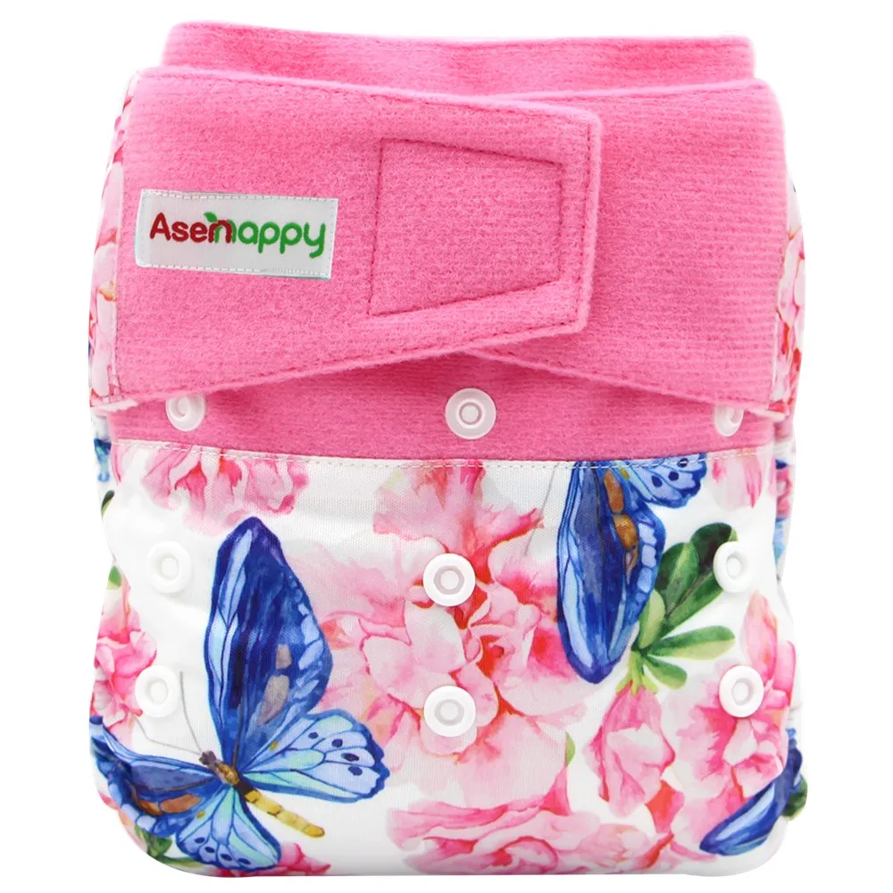 

Asenappy New Hook Loop Washable Adjustable Baby Cloth Nappy Diaper