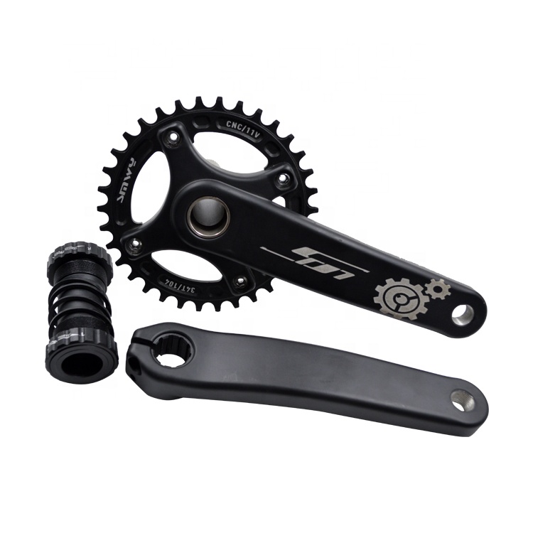 

Aluminum cycle parts alloy bicycle 34t mtb crankset, Black