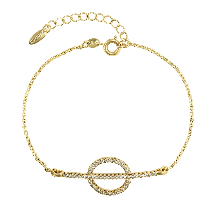 

76144 xuping fashion jewelry italy style round simple hand bracelets for women
