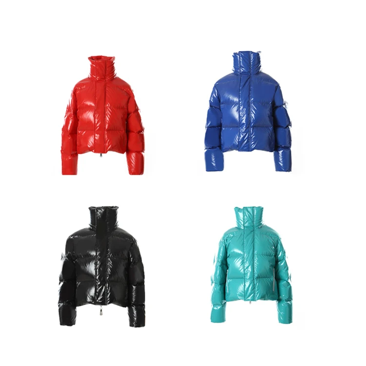 

2021 Winter New High Quality Puffer Jacket Pu Down Jacket Women Puffer Coat, Customized color