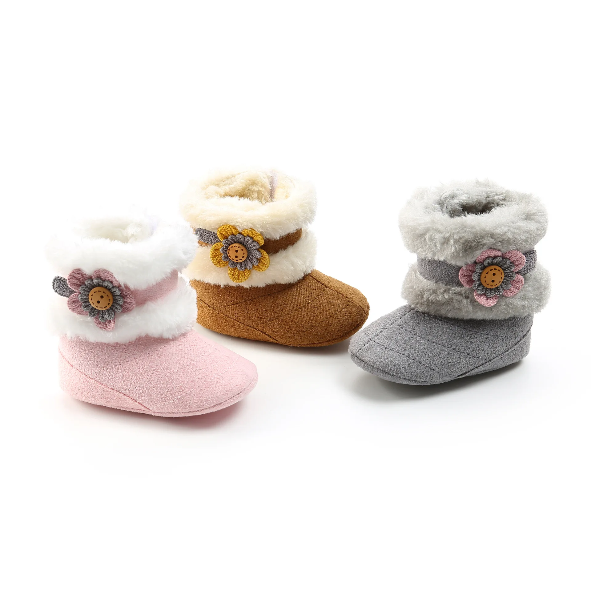 wholesale RED solid Warm Booties  Newborn walking Baby Shoes Boots details
