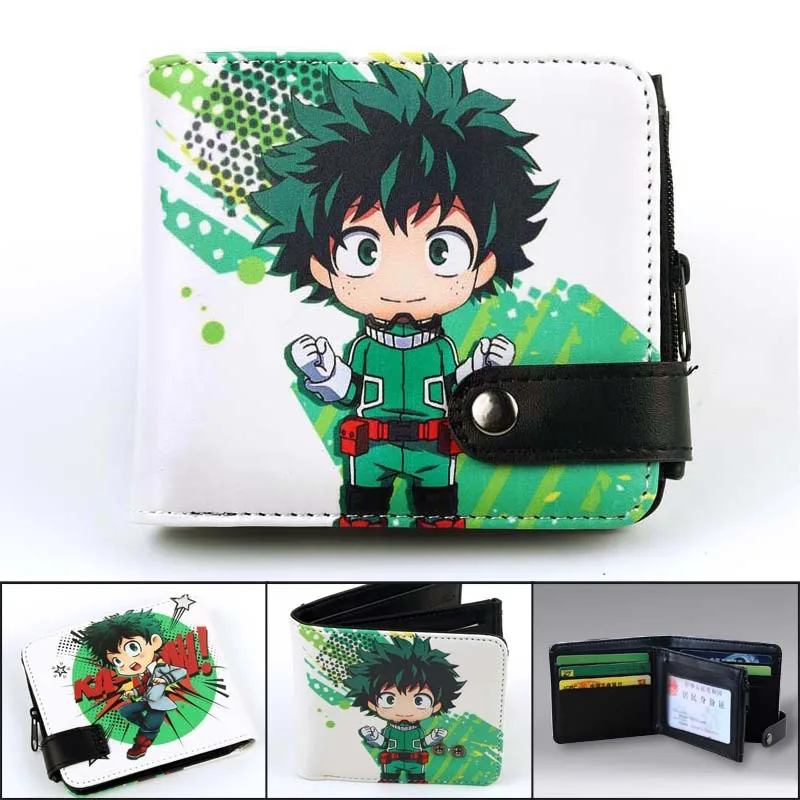 

China Jewelry Supplier Anime My Hero Academy Green Valley Izujiu Hong Jiao Jelly Liri Ochanko Men and Women Anime Wallet Wallet