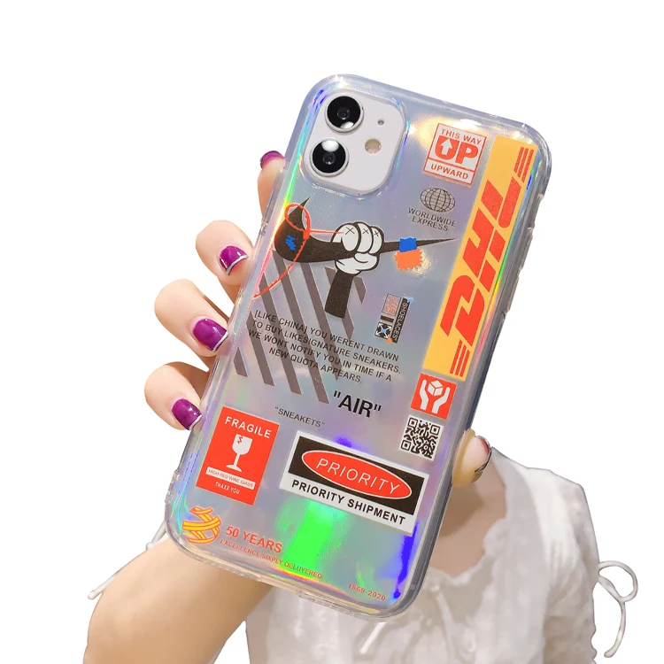 

2020 Mobile phone case Glitter Laser TPU clear case custom phone case