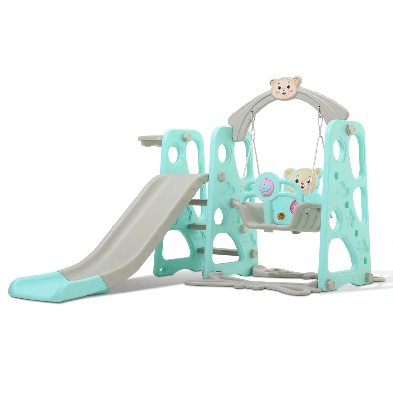 

new style cheap plastic cartoon mini slide mini plastic baby slide with music, As the picture shows