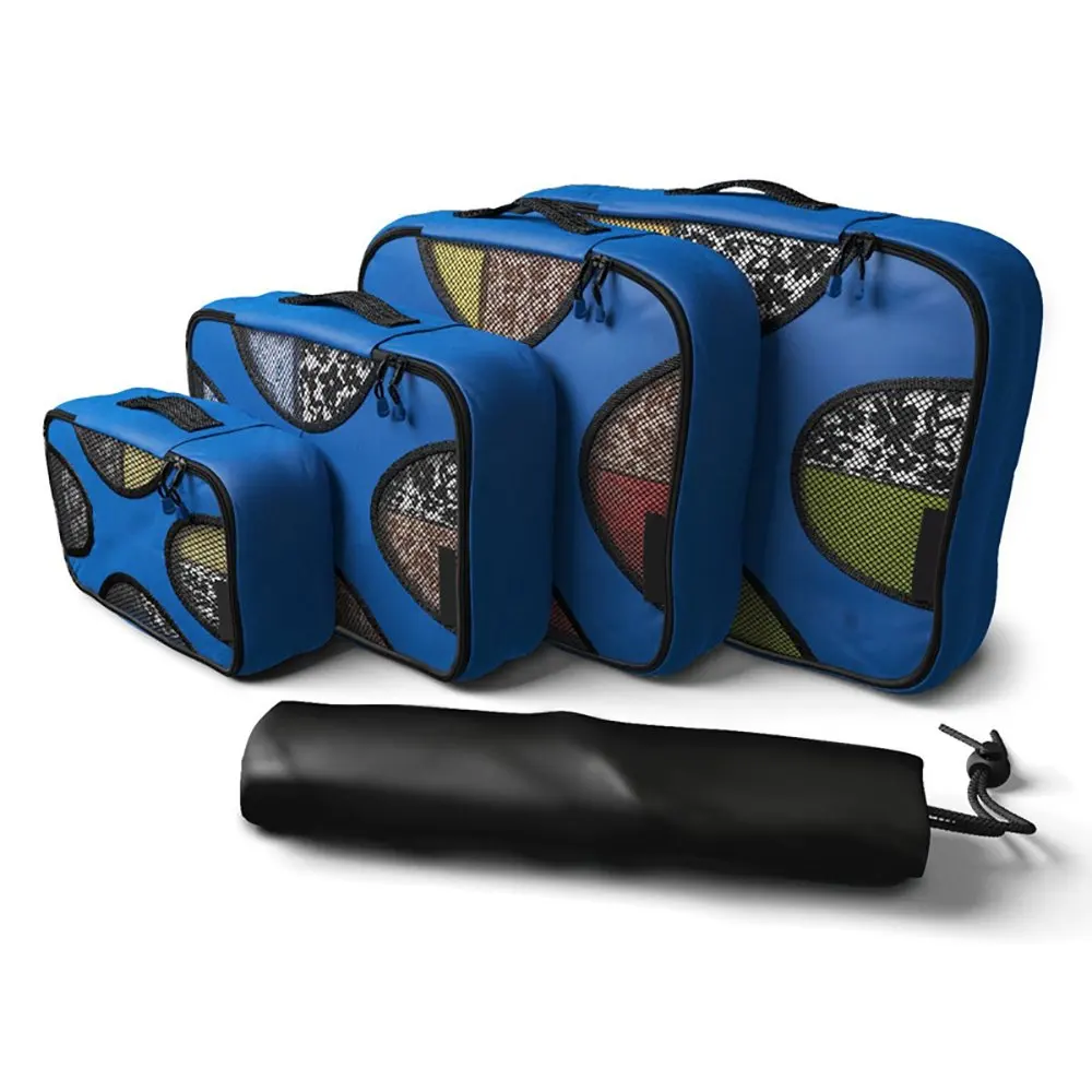 

wholesale gadget gear organizer pouch bag set luggage travel compression packing cubes travel organizer, Black, blue, grey, green, red, orange
