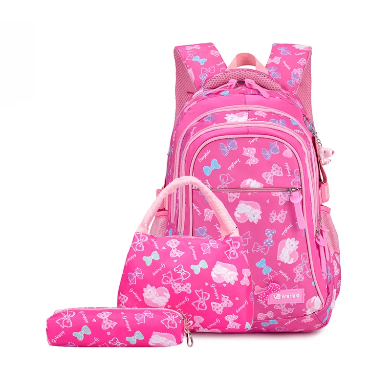 

High Quality Kids Backpack And Lunch Box Sets 3 In 1 Fashion Cute Girls School Backpack Bag Set For Elementary And High School, Black,pink,blue,purple,rose,or customized