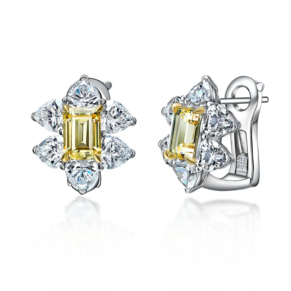 

18k gold plated colorful gemstone earrings