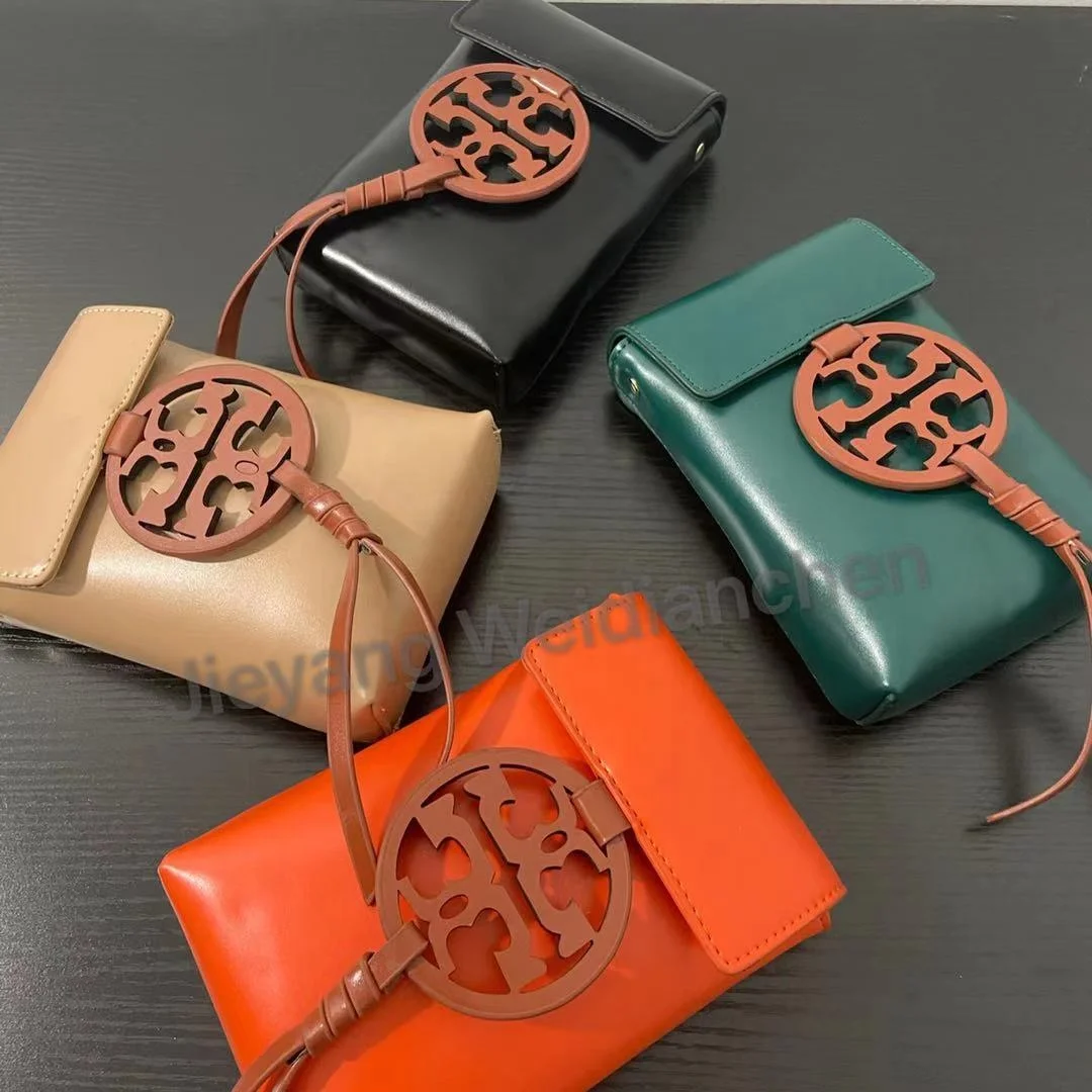 

2021 PU leather solid wood embossed tb mobile phone bag shoulder diagonal bag fashion TB small bag