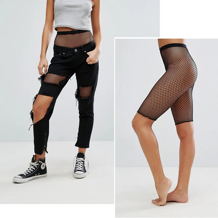 

Wholesale Ultra-thin Korean Loose Nightclub Ballroom Sexy Seductive Teen Fishnet Shorts, Like the picture