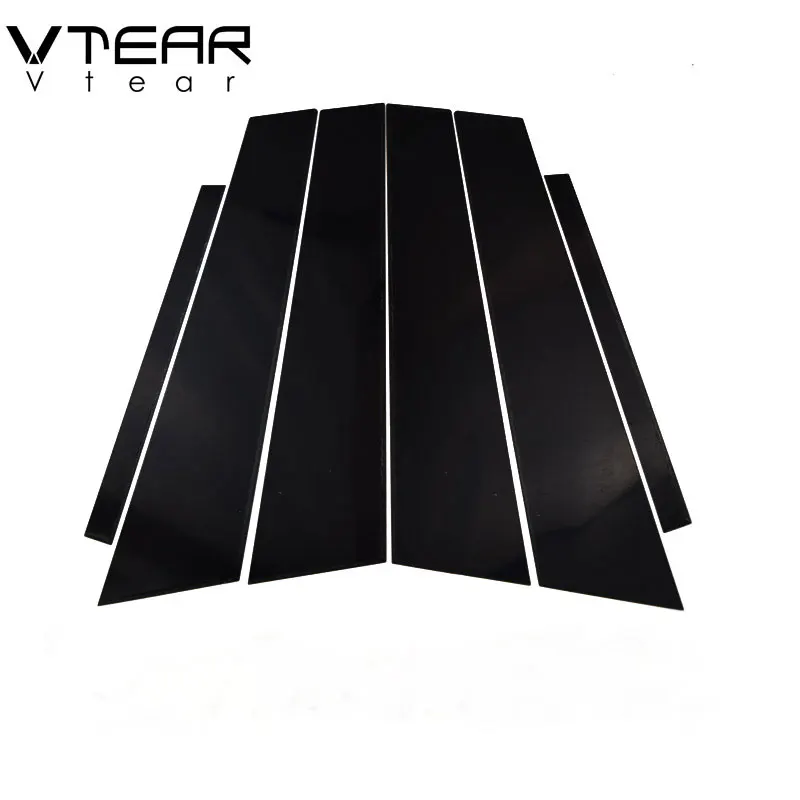 

Vtear For BMW 1 series accessories car window BC pillar sticker center post column strip trim film exterior car decoration, Black