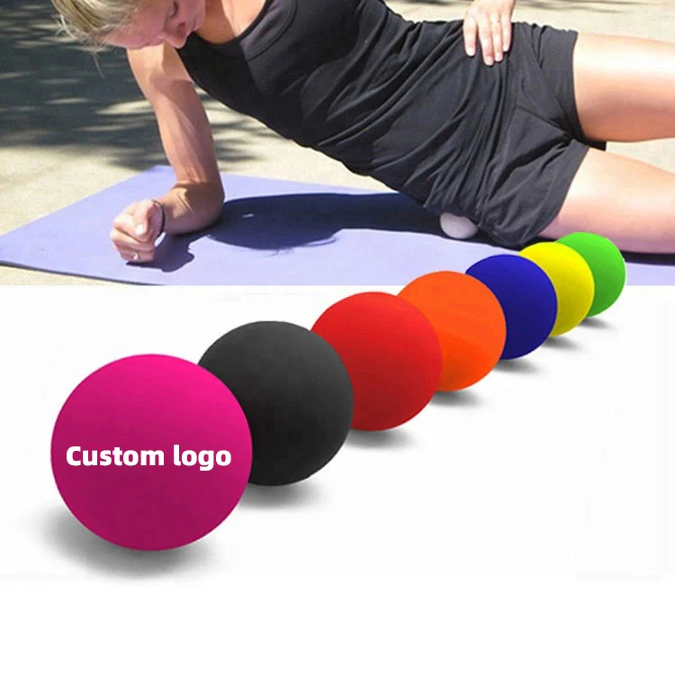 

Custom Logo All Kinds of Size High Quality Muscle Massage Roller pilates yoga natural rubber Silicone Lacrosse Massage Ball, Customized color