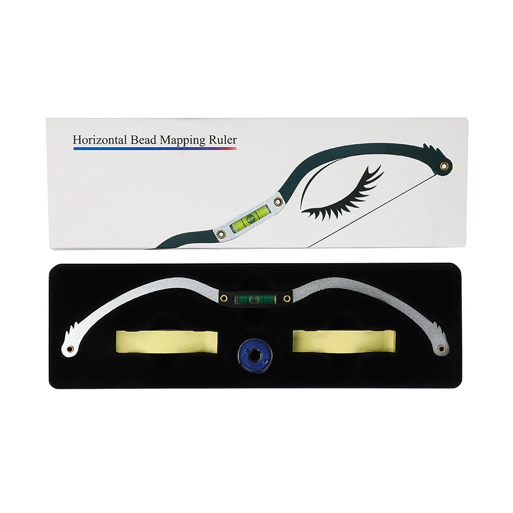

Factory Supply Measure Stick Microblading Eyebrow Ruler Keep Balance PMU Mapping Marker Ruler, Silver/black