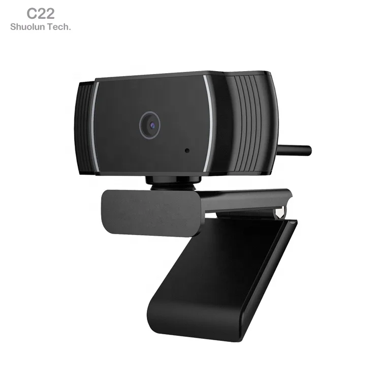 
Shuolun C22 Stock Original Black Full HD 30 FPS Field of View 90 Degrees USB Webcam for Computer Monitor 
