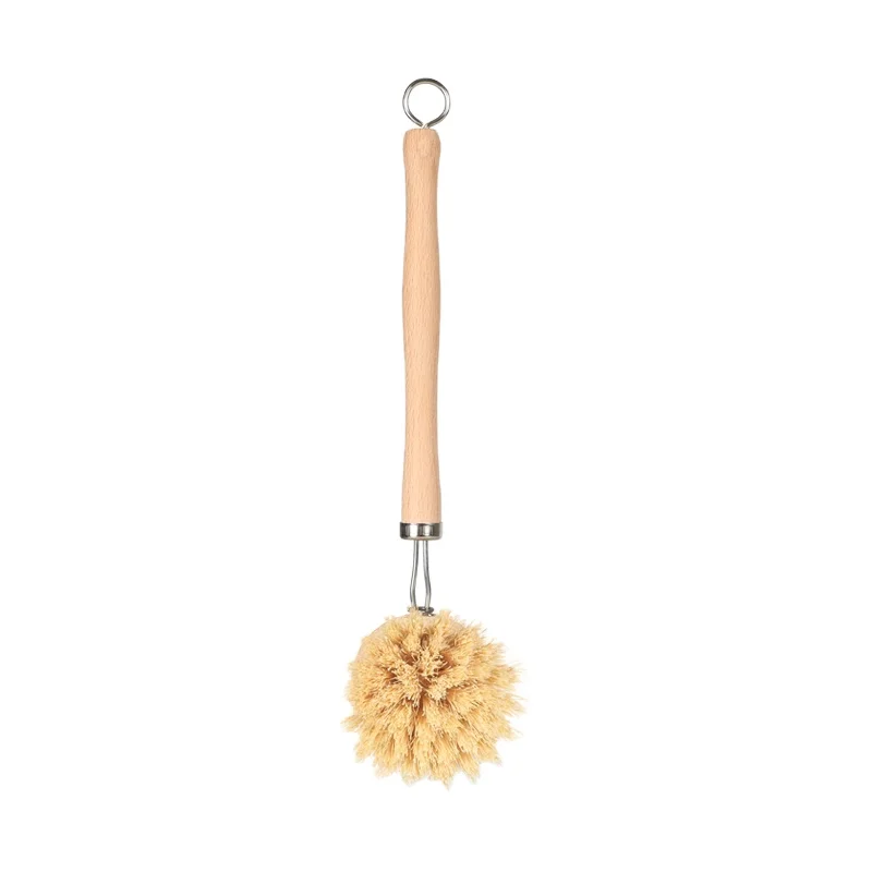 

BOOMJOY Amazon Hot sale kitchen furniture wooden handles bamboo bristle dish bottle pot brush sisal cleaning brush, Natural color