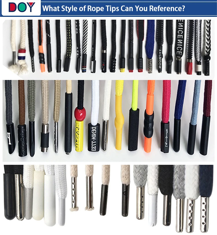 Custom Blank Logo Silicone Dipping Flat Shape Gradient Color Shoelaces for Hoody