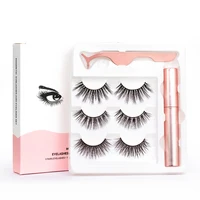 

3D effect chemical fibre eyelashes Semi-Hand Made false magnetic eyelashes