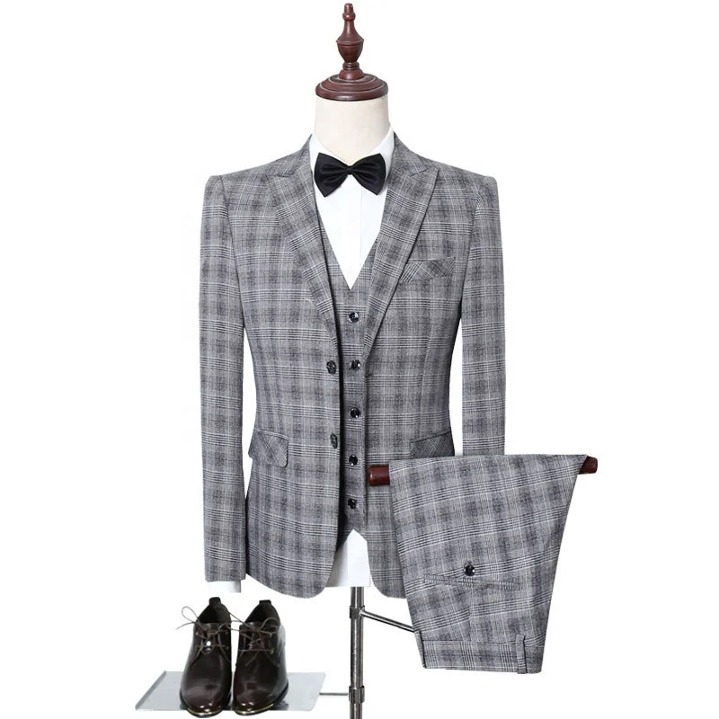 

Grey Wedding Suits For Men Groomsman Suits Business Suits Ready To Ship, Picture