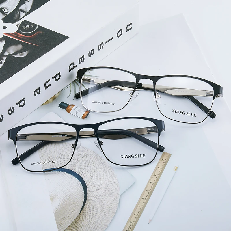 

New full frame spring metal stainless steel men's eyeglasses frame retro eyebrow eyeglasses frame