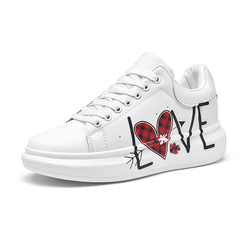

High quality amazon hot sale women's sneakers flat casual breathable sport running walking shoes, White
