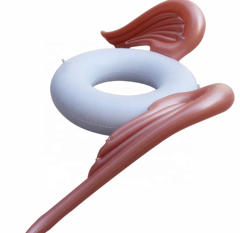 

New product Golden angel wings adult swimming ring creative water inflatable floating cushion, Red