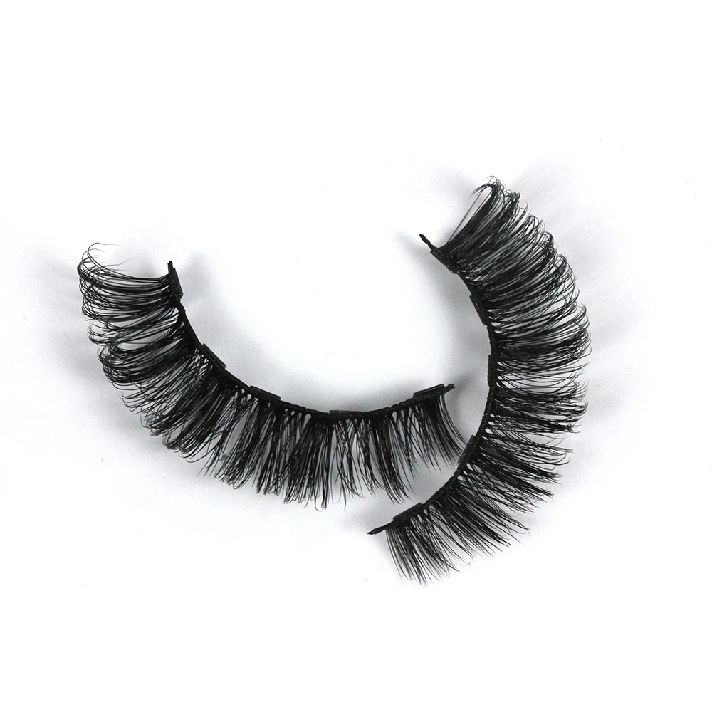 

QD02-10 13mm with a D / DD curl throughout 3D Faux natural lashes looking Russian magnetic eyelashes, Natural black