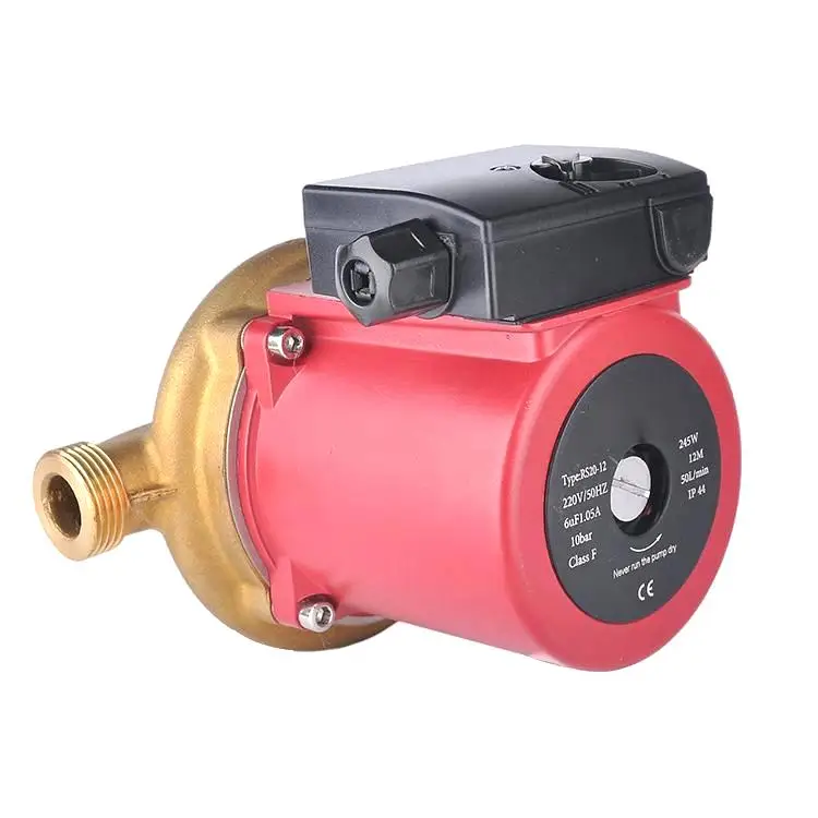JDPUMP RS20/12 150W Brass Body Household Circulation Pump for Home Washer Water Pressure Automatic Booster Pumps for  Heat