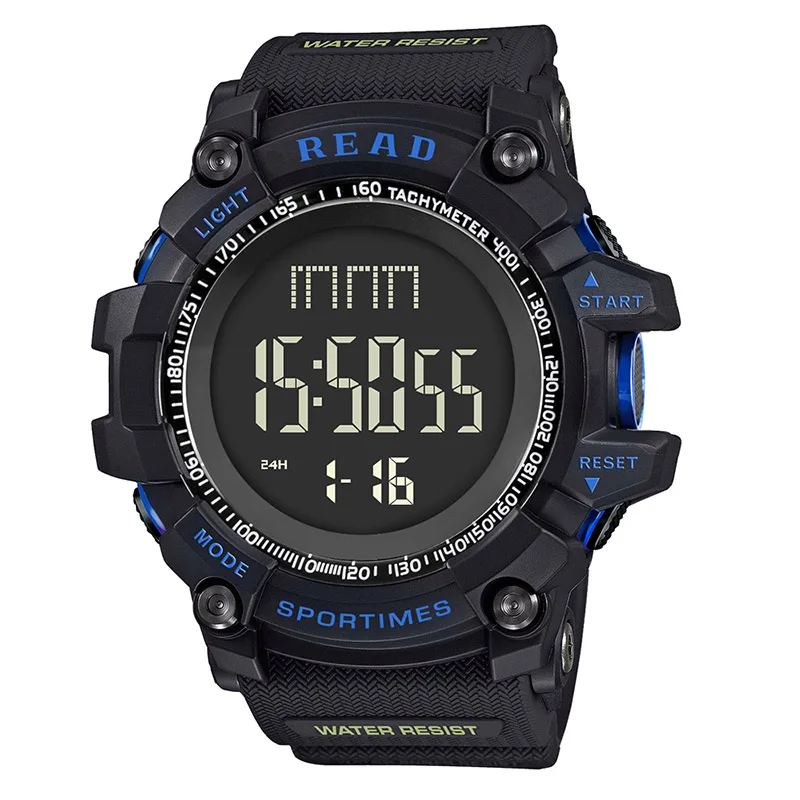 

READ 90002 G Amry Shock Men Digital Watch Fitness Back light Speed Monitor Digital Wristwatch With 3Bar Sports Watch Waterproof