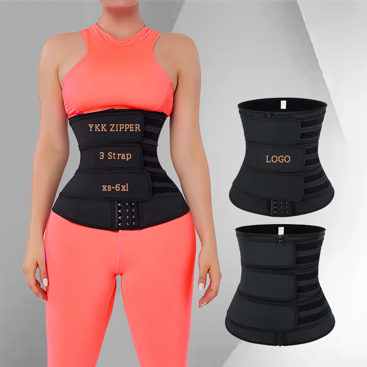 

Wholesale 7 Steel Bone 3 Strap Latex Plus Size Waist Trainer Belt Shaper, Black