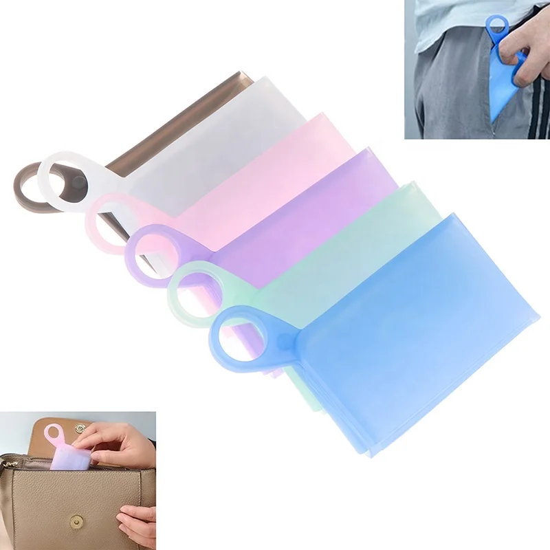 

Portable Silicone Flat FaceMask Storage Box Dustproof and Moisture-Proof Cover Holder Case Storage Bag Organizers, Photo