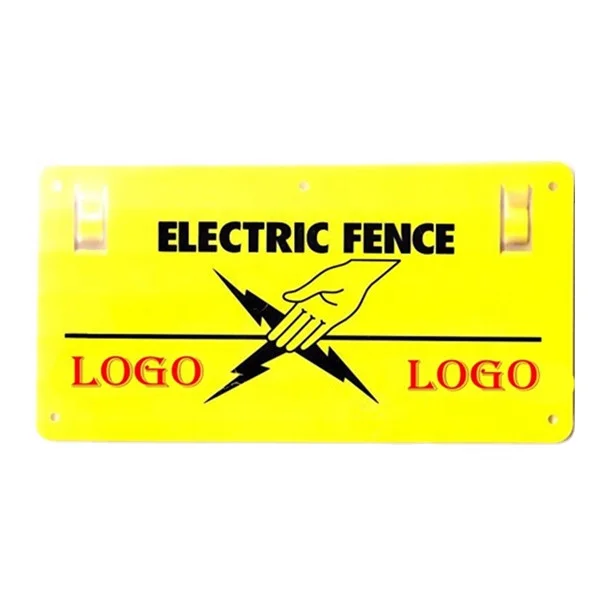 

Plastic of Warning Sign Electric Fence Yellow Plastic Sign Security Warning Sign Warning Board