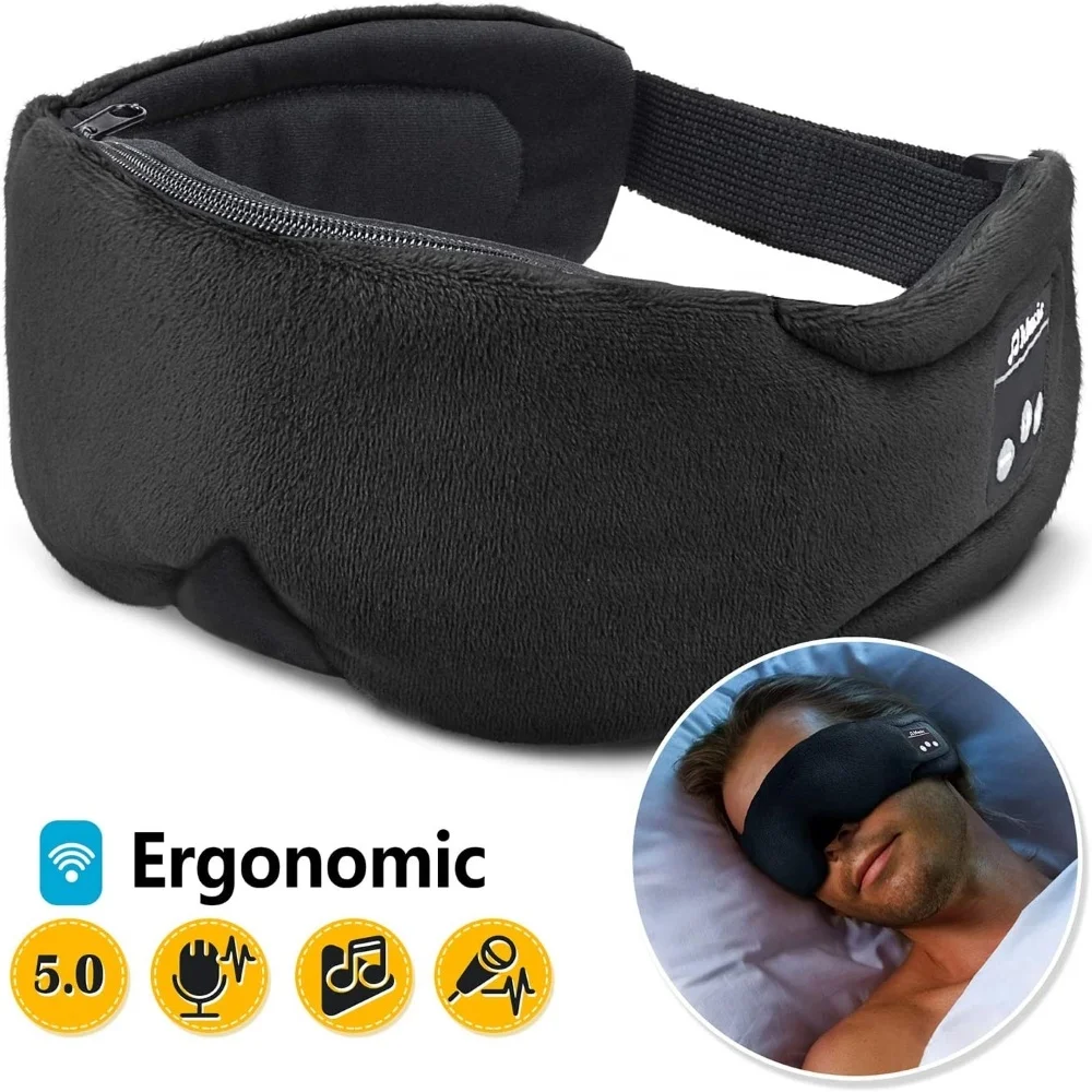 

Bluetooth Speakers Comfortable Mask Nose Baffle to Block Bights Bluetooth Eye Mask Sleep Headphones