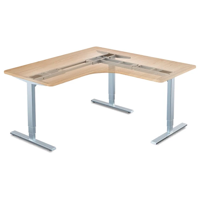 

Standing Desk Corner Frame Adjustable Height and Width Legs with Triple Electric Motors for Home Office L Shaped Desk