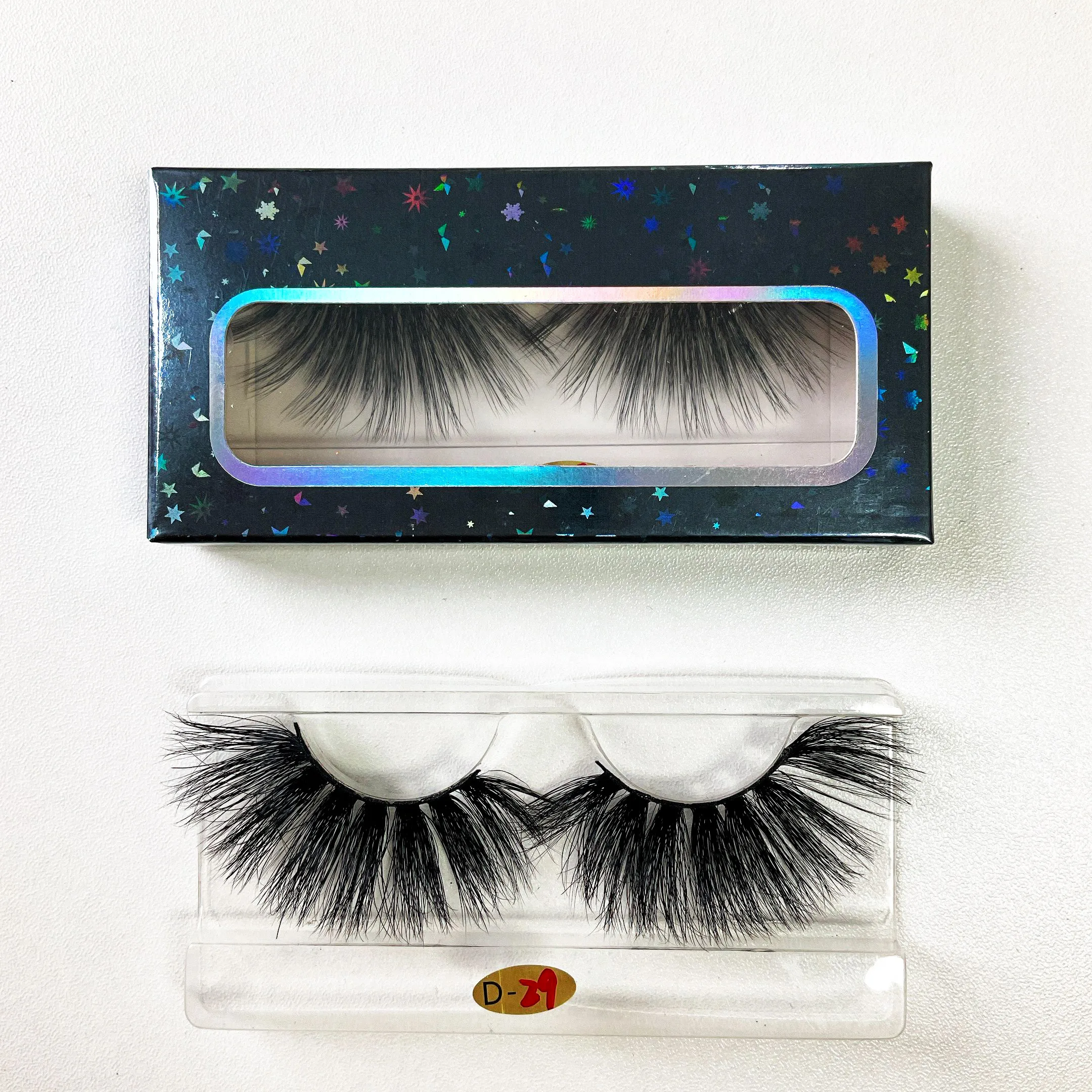 

Factory wholesale 3d silk eyelash best natural length lashes 25mm 3d faux mink eyelashes, Black