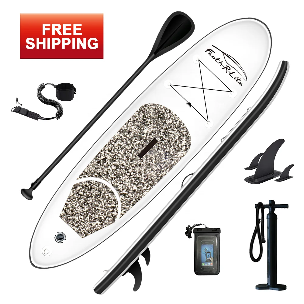 

FUNWATER Free shipping sup drop stitch inflatable stand up paddle board long board surfboard surf leashes for unisex