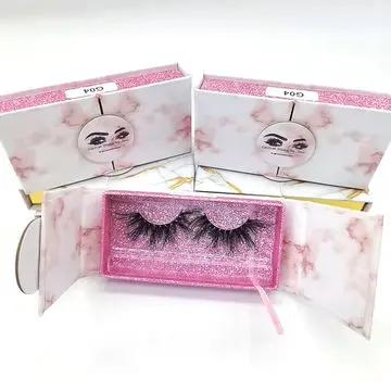

wholesale qingdao 25 mm 3d super fluffy luxury individual vegan fake mink eyelashes vendor custom paper box and packaging