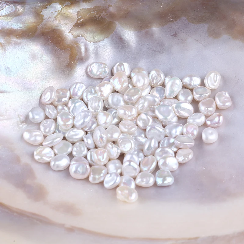 

freshwater keshi pearls in loose pearls for Jewelry Making, White