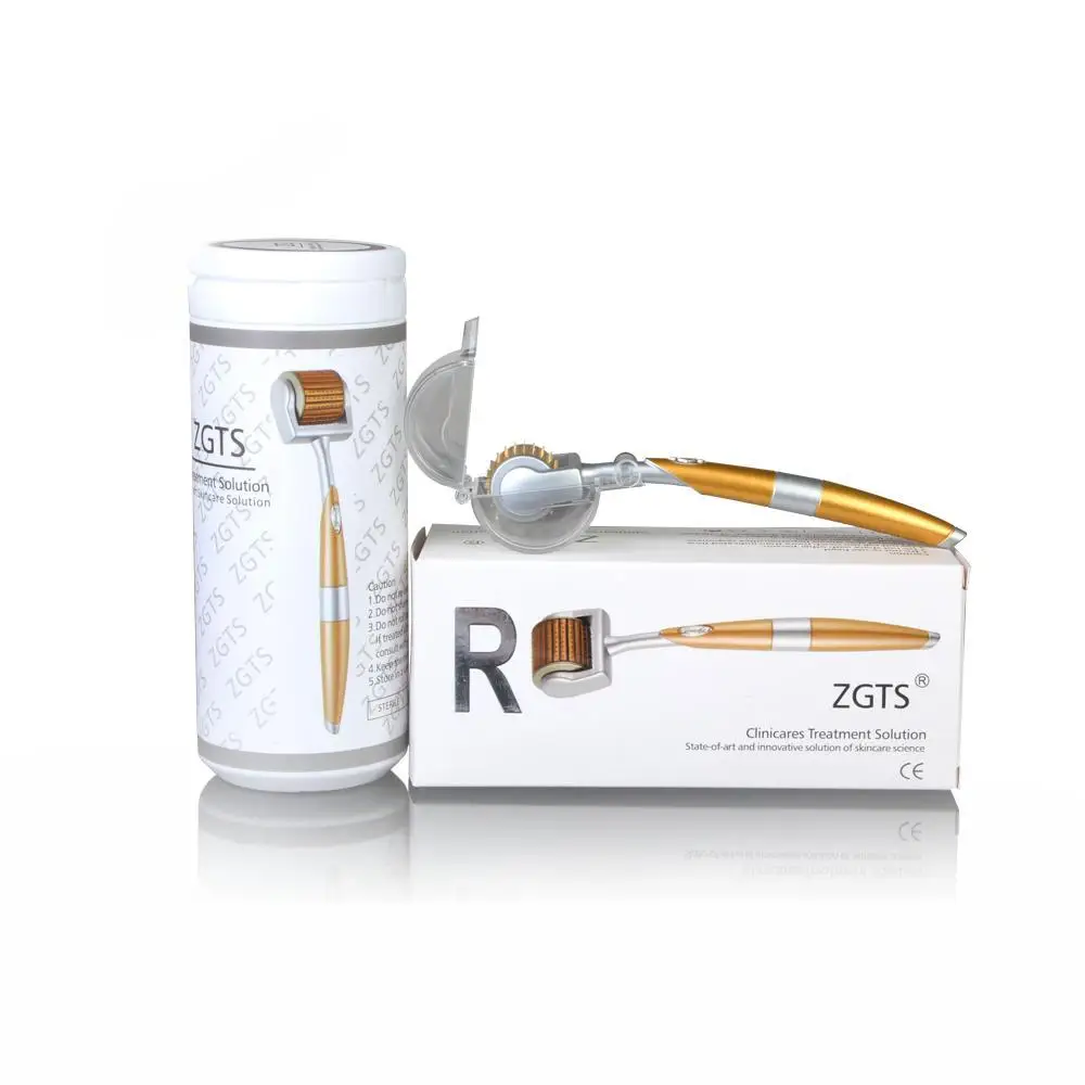 

Derma Roller ZGTS 192 Titanium Tips Beauty Massager Derma Roller Tool, Gold