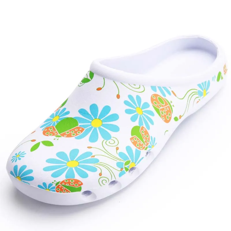 

NS1008 eva printed doctor hospital wholesale nurse slipper protective footwear
